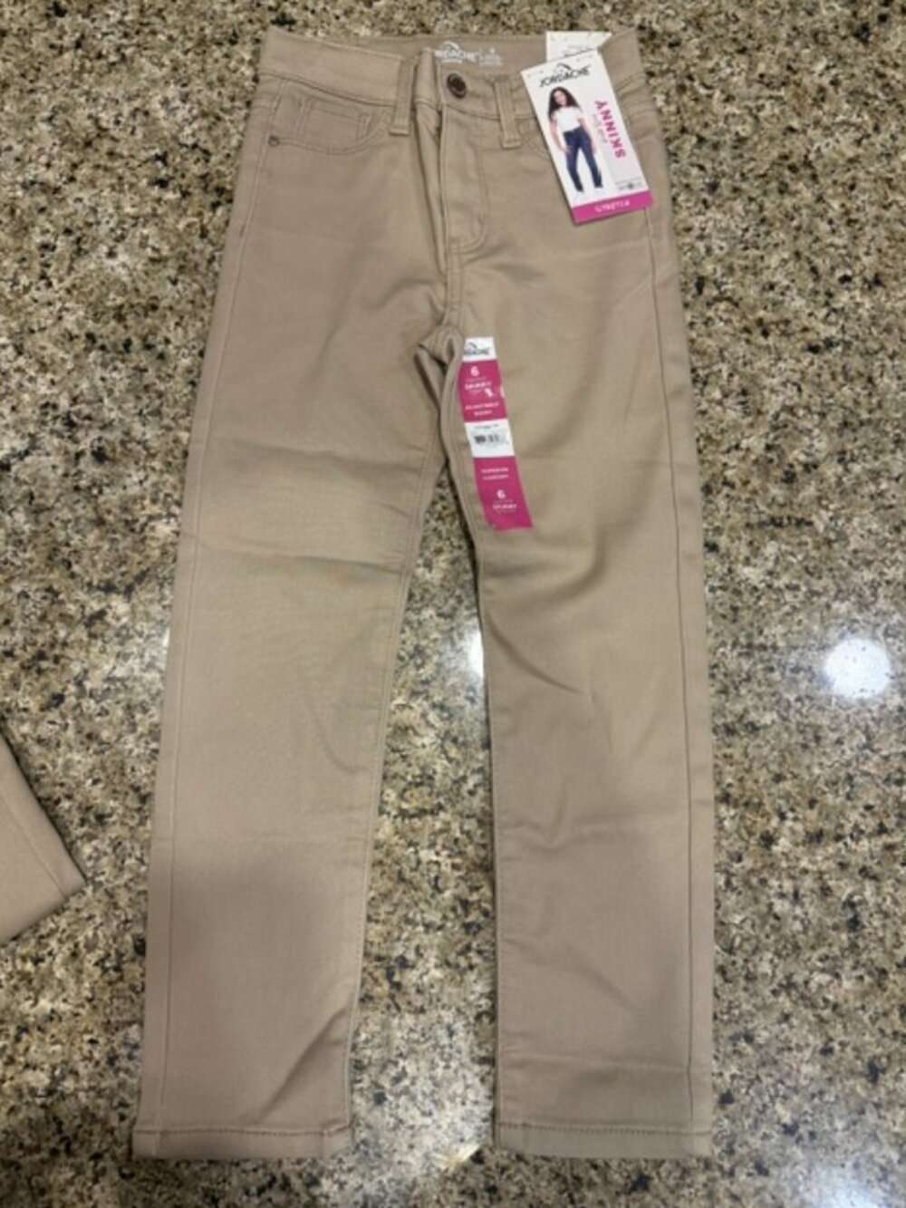 Jordache Girls High Rise Skinny jean khaki nwt